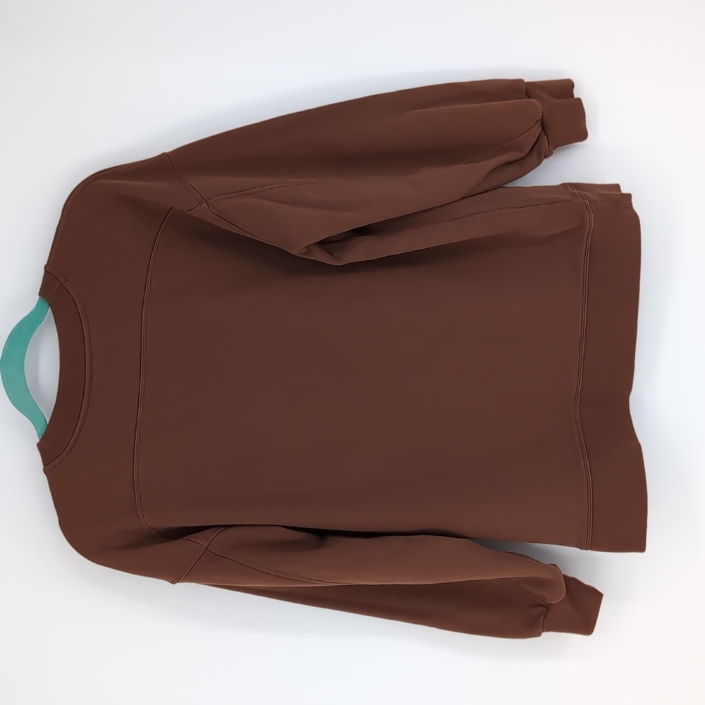 Lululemon Women's Perfectly Oversized Crew Sweatshirt W3DUTS Brown 6 - Picture 2 of 4